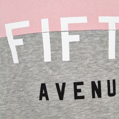 Girls pink and grey Fifth Avenue sweat set